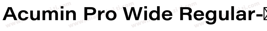 Acumin Pro Wide Regular字体转换
